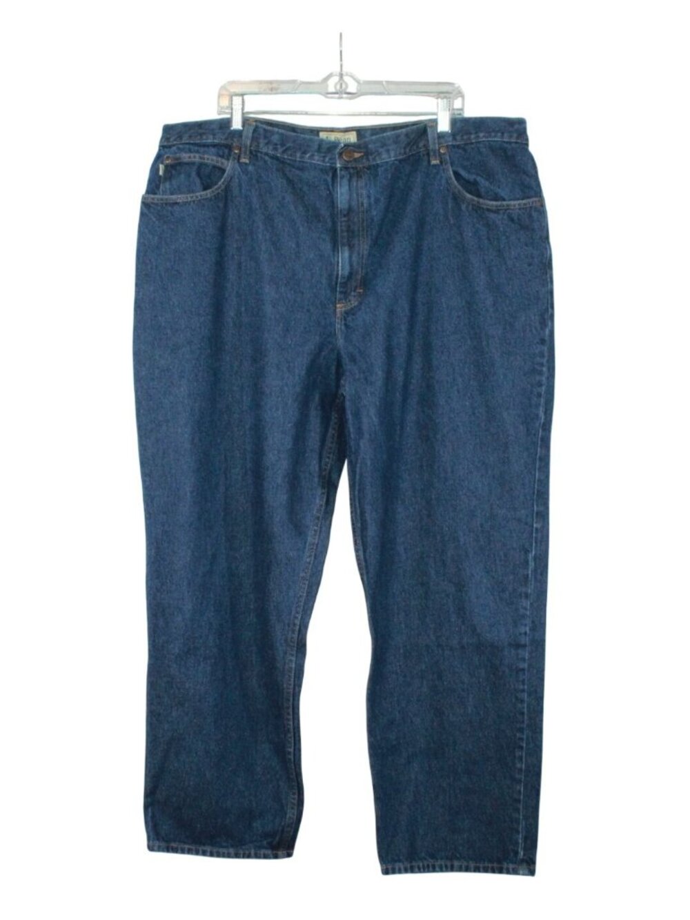 LL Bean Mens Double L Jeans Relaxed Fit Straight Leg Blue Denim Classic Waist 46